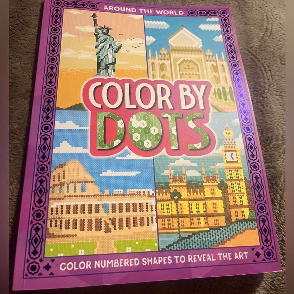 Color By Dots ( Color Numbered Shapes To Reveal The Art Coloring book . New